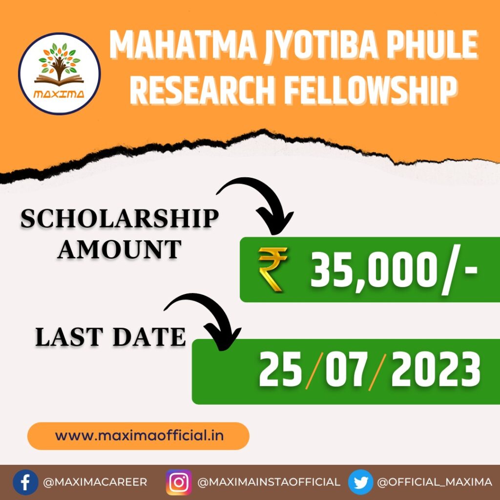 mahajyoti phd scholarship 2023 24