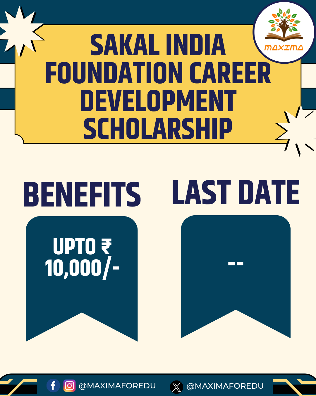 Sakal India Foundation Career Development Scholarship - Maxima Official
